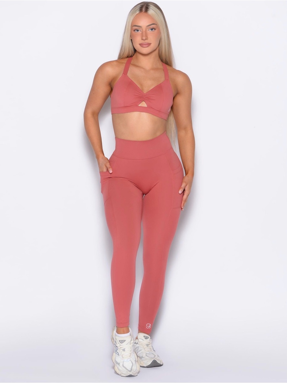 Bombshell Sportswear Terracotta Define Leggings & Sweetheart Sports Bra Set